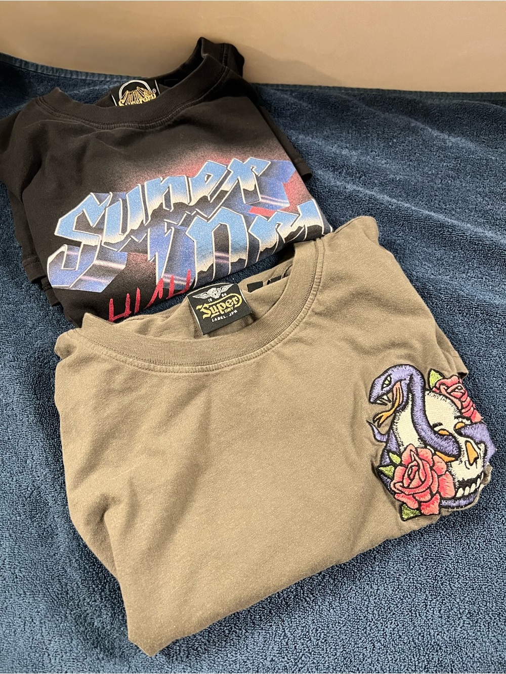 Lot of 2 Superdry Kids T-shirt-one with Embroidered Patch